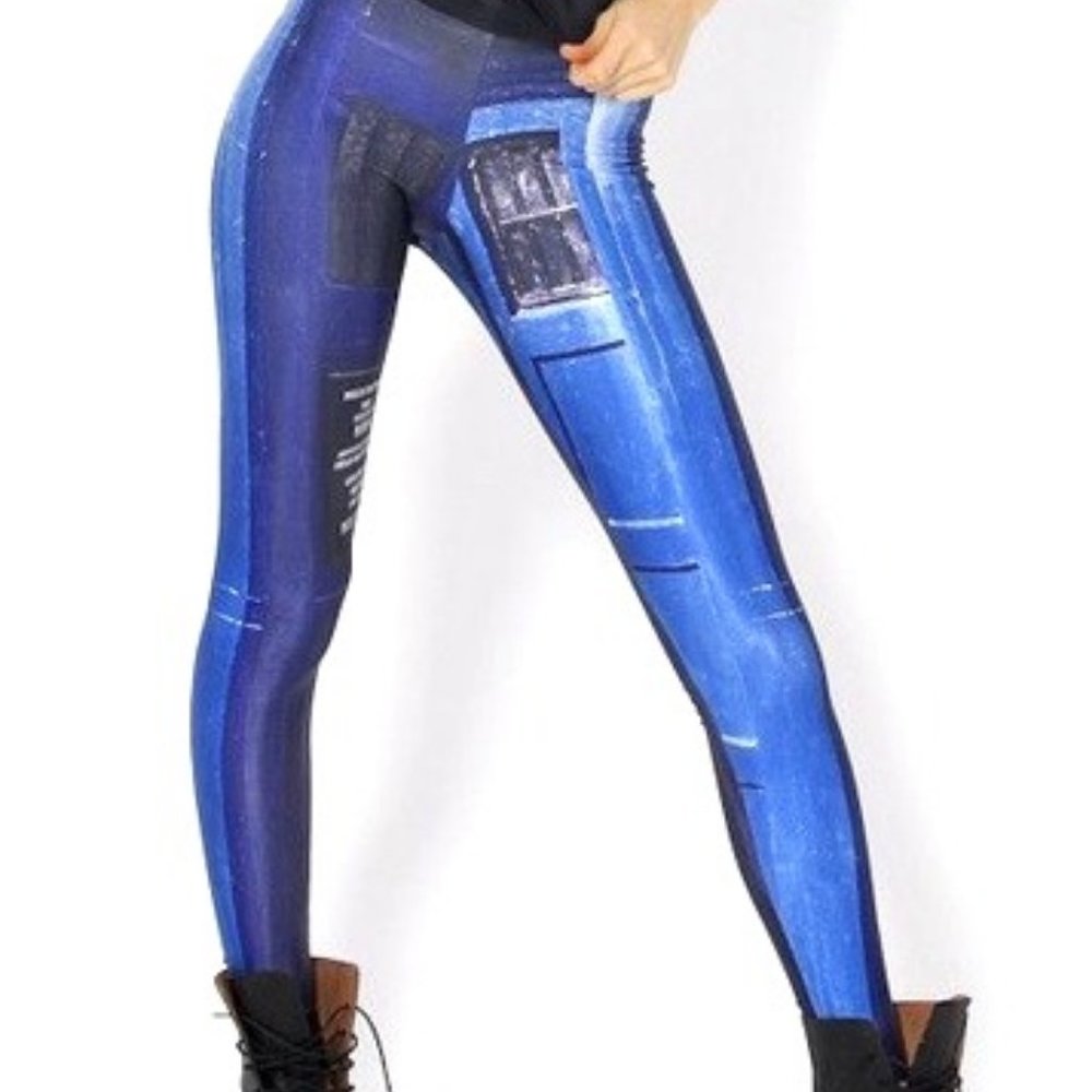 BlackMilk Police Box TARDIS Leggings S
